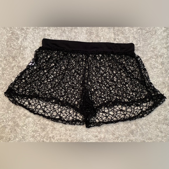 Black Fish Net Shorts - Picture 7 of 11